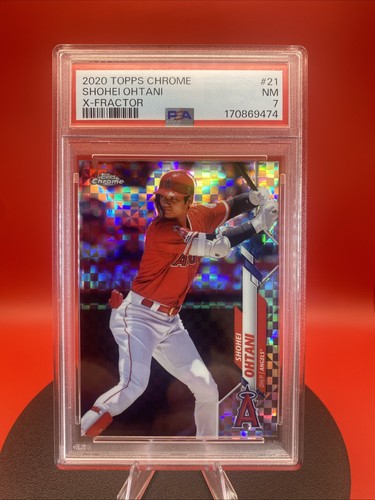 🏁 2020 Topps Chrome - Shohei Ohtani #21 🔥 X-Fractor PSA-7 Near Mint 🤩