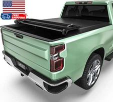 Soft Quad-Fold Truck Bed Cover Fits for Chevy Silverado/Gmc Sierra 2500 3500 HD