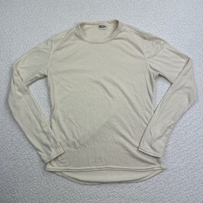 Hot Chillys Women's Base Layer Shirt Size XL Vintage Beige Long Sleeve
