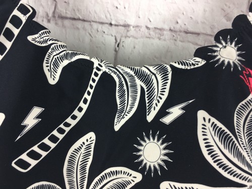 Scamp & Dude Black Swimsuit with White Palm Print Scallop Edge UK 16 (SR121X15) - Picture 10 of 22