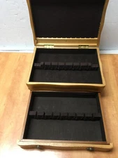 Vintage Silverware Flatware Storage Chest Wood Case/Box Drawer 12 settings