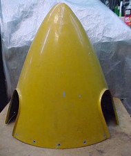 Aircraft Aluminum Large Yellow 3-Blade Turboprop Propeller Spinner Cone Aviation