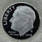 2014-S Silver Roosevelt Dime Proof 90% Silver US Mint 10C Coin Free Shipping