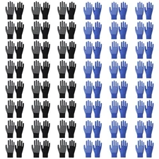 48Pack Anti- Slip Work Gloves with Dots Grip, Safety Working Gloves for Cut-P...
