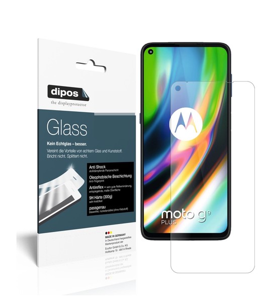 2X Schutzfolie FüR Motorola Moto G9 Plus Matt - Anti-Shock 9H Folie Dipos Glass-image