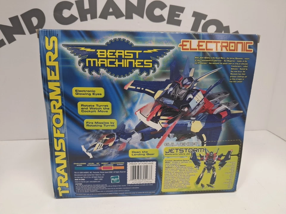 Transformers - Beast Machines - "JETSTORM" - New In Box - Hasbro - 2000 - Image 2 of 4