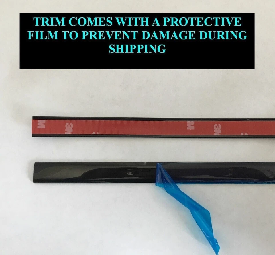 FITS 2008-2014 SCION XD BLACK 2PC ROOF TOP TRIM DRIP MOLDINGS COVERS SET - Image 3 of 4