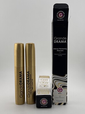 (2) Grande Cosmetics Grande Drama Intense Thickening Mascara - Castor Oil Black