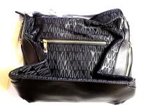 MARCO M KELLY LARGE HOBO BAG WITH WALLET BLACK 14"X9"X5"