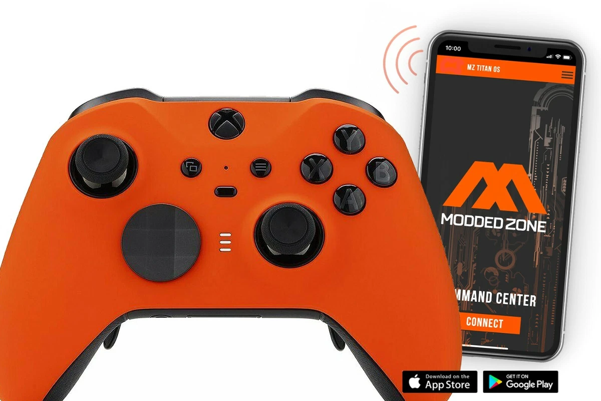 Soft Orange XBOX ONE ELITE 2 Series SMART Custom Modded Controller. Mods for FPS