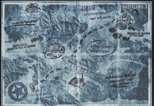 Wasteland 3 Large Soft Collector's Map