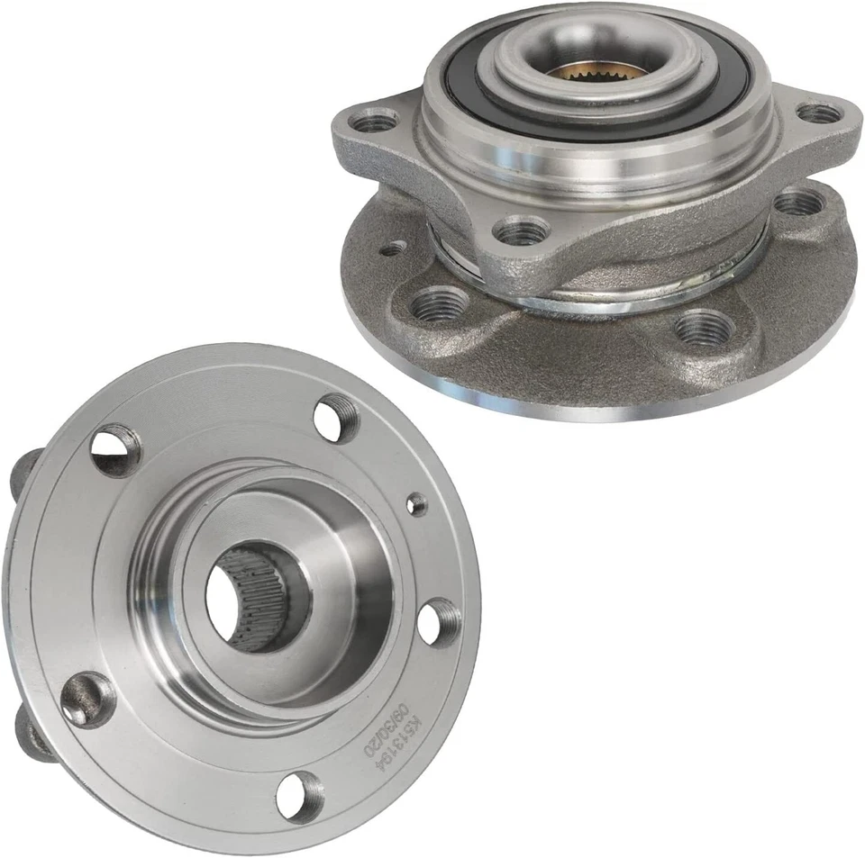 8pc Front Wheel Hub Bearing + Inner Outer Tierod for 2001-2006 Volvo S60 S80 V70 - Image 3 of 4