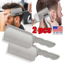 2x Barber Comb Fading Tapering Blend Longer Hair Professional Blending Hair Comb