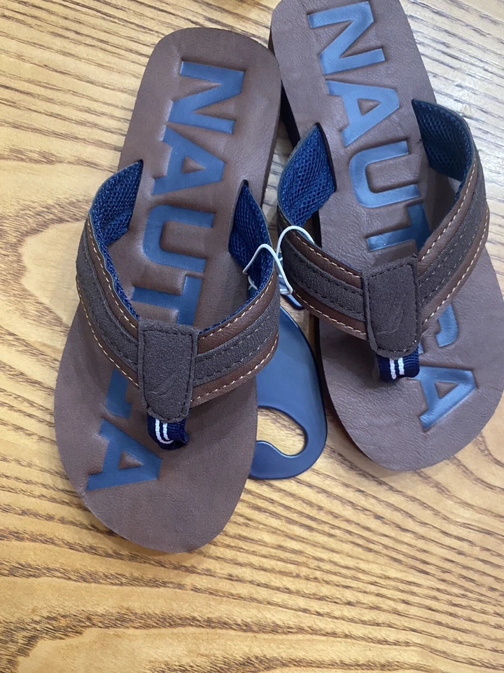 ШЛЕПАНЦЫ NAUTICA LITTLE KIDS РАЗМЕР 2 НОВЫЕ С ЯРЛЫКАМИ - Изображение 2 из 3