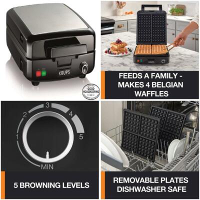 krups waffle maker lights