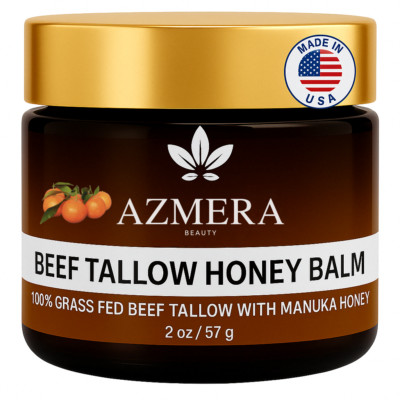 100% Grass-Fed Beef Tallow For Skin Balm with Organic Manuka Honey MGO 263+.