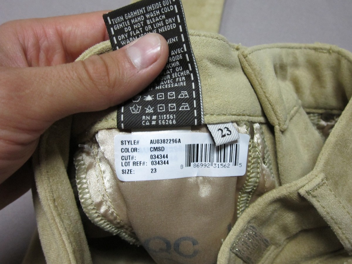 SEVEN 7 FOR ALL MANKIND WOMENS THE SKINNY SUEDED CAMEL TAN PANTS