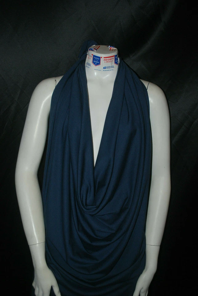 Bamboo Cotton Jersey Knit Fabric Eco-Friendly 7.5 oz High-End Fabric Navy Blue - Image 2 of 3