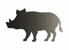 Stencils by Joanie Warthog Wild Boar Pig Animal Shape + Free Template DIY Signs