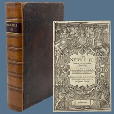 1591 Folio Bishops’ Bible with Titles Garden of Eden Engraving King James