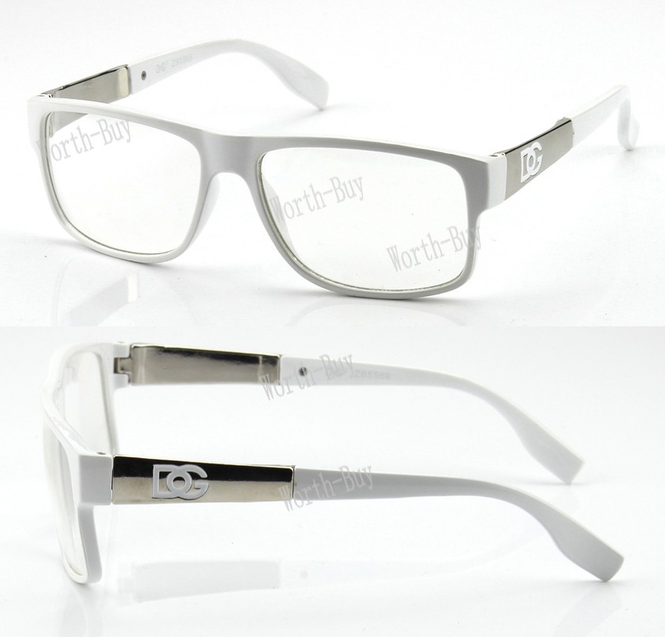 Mens Womens Square Clear Lens Frame Eye Glasses Fashion Designer Black Nerd