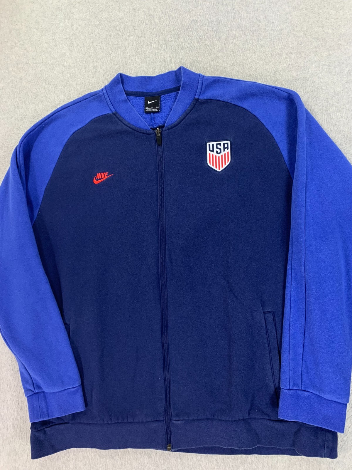 SACAI X NIKE Giacca riscaldante full zip Nike squadra nazionale calcio USA (uomo XXL) blu