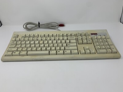 Zenith Data Systems Vintage Keyboard KB-5923 P/N 120083 Sun Tanned Clicky Click