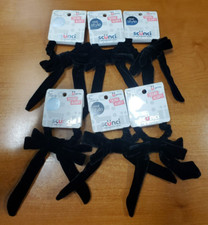 6 Pack: SCUNCI Everyday Velvet Bowtie Scrunchie Hair Accessory Black 3609 R4P5