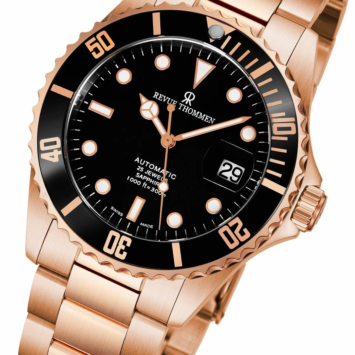 Reloj Revue Thommen 17571.2167 Rolex style rose gold 300m SWISS