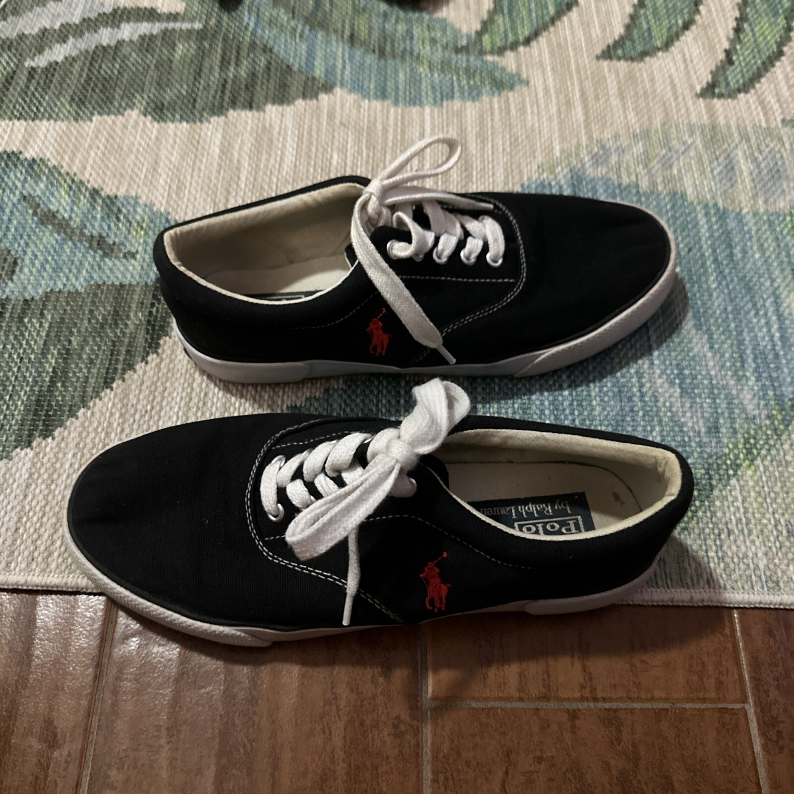 PONY Polo Ralph Lauren scarpa da tennis in tela Forestmont taglia 9 5 uomo blu navy