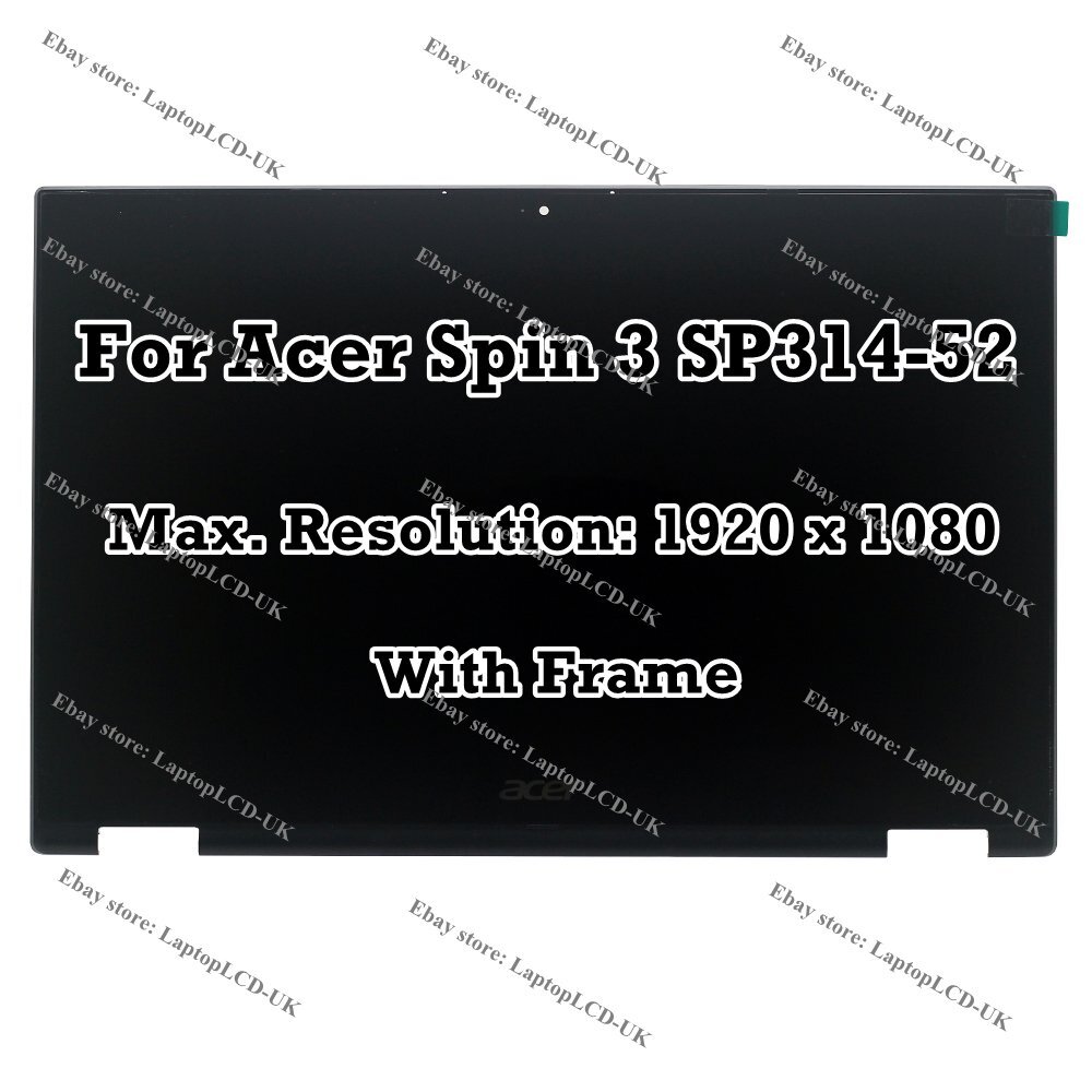 14.0"" For Acer Spin 3 SP314-52 FHD LCD Display Touch Screen Digitizer Assembly