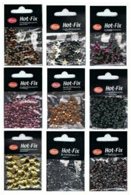 Hotfix Embellishments Nieten Strasssteine Studs Chatonrosen Viva Decor