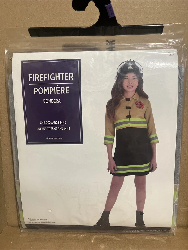 Disfraz de bombero niña XL Halloween niño lindo traje tú mismo disfraz elegante Foto 2 de 4