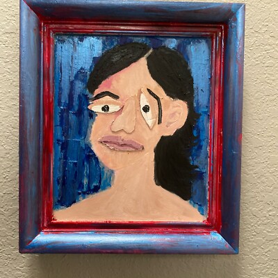 She s Got The Blues - By Cole Holliday - Original Oil painting - 14x16 Framed
