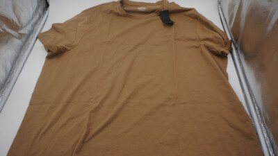 NEW LOOK MENS SOLID SHIRT REGULAR FIT CAMEL SIZE 5XL