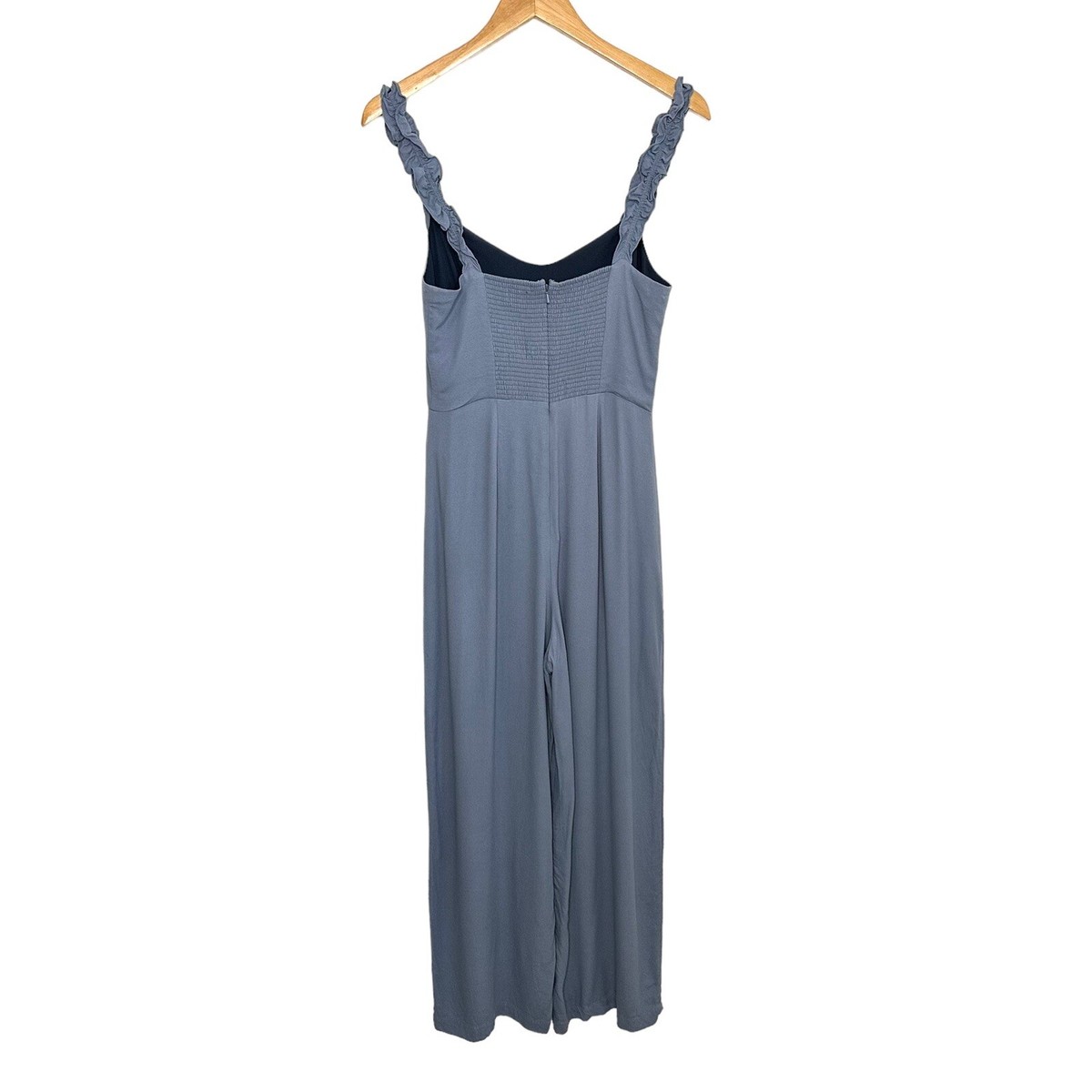 Sunday Best Aritzia Womens Flirt Ruffle Jumpsuit Sz 6 Blue