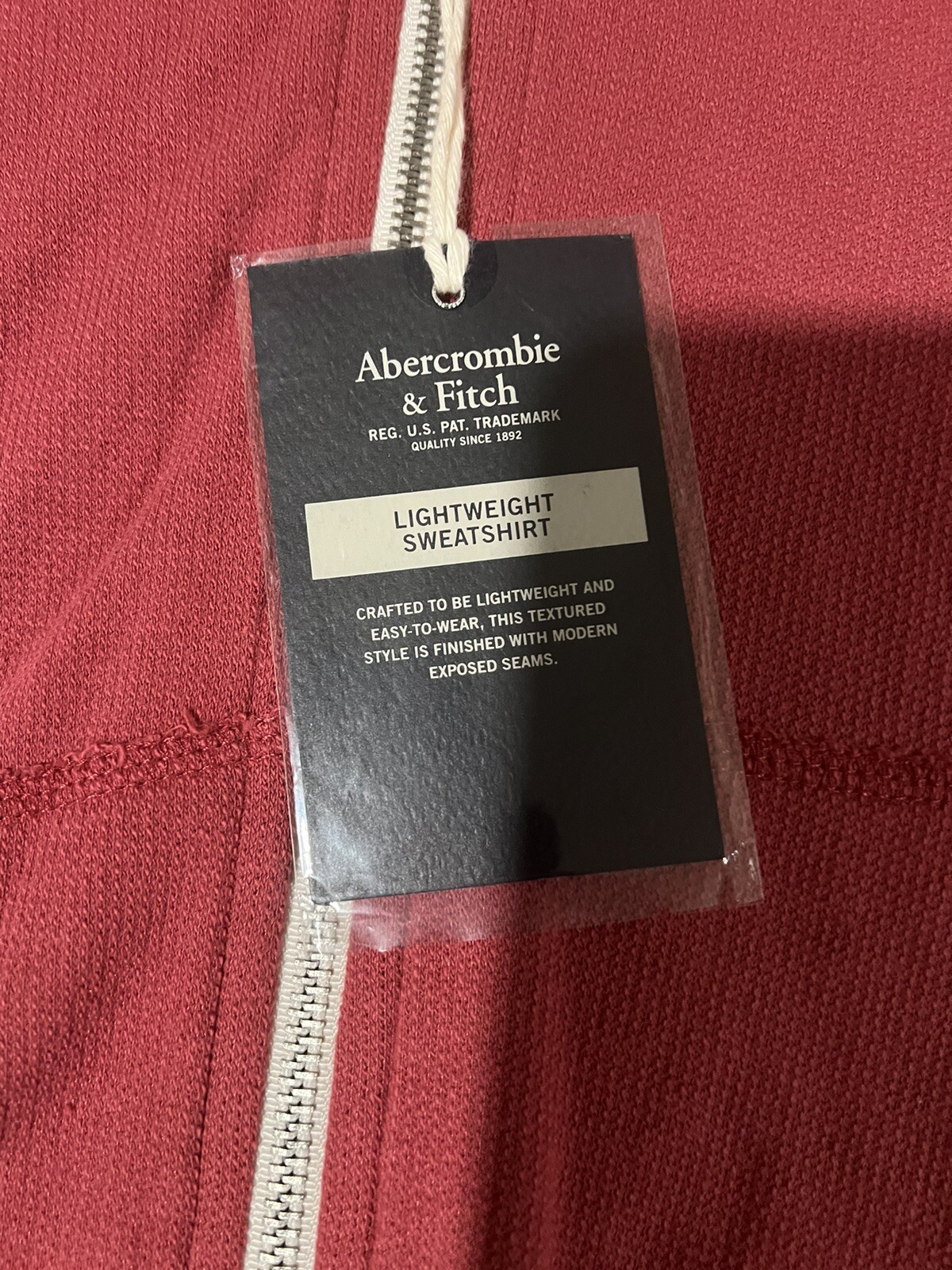 Brand New! ABERCROMBIE & FITCH Jacket Zip Up Hooded Sweatshirt Hoodie