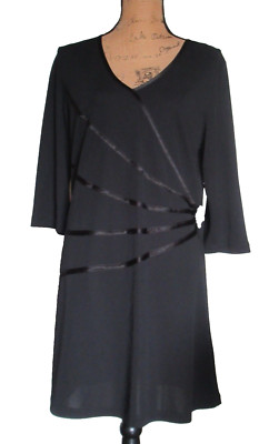 MARKS &SPENCER Festkleid Cocktailkleid schwarz kurze A-Form UK16/EU42-44 neu