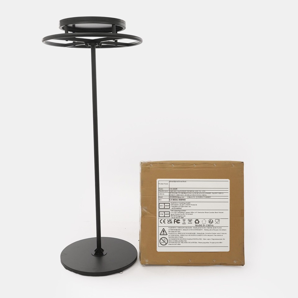 Black Modern Round Clothing Rack Clothes Display Rack Rotatable Garment ...