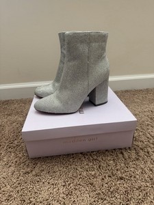 Brand New With Box, Silver Glitter Madden Girl Booties, Size 8M
