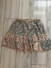 Jaded Gypsy Patchwork Skirt Pull On Pockets Boho Artsy Size S/M