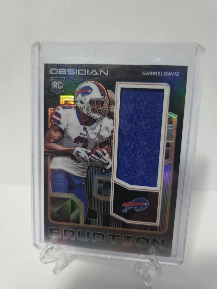 2020 Panini Obsidian Gabriel Davis /75 Eruption Rookie Patch - Image 2 of 4