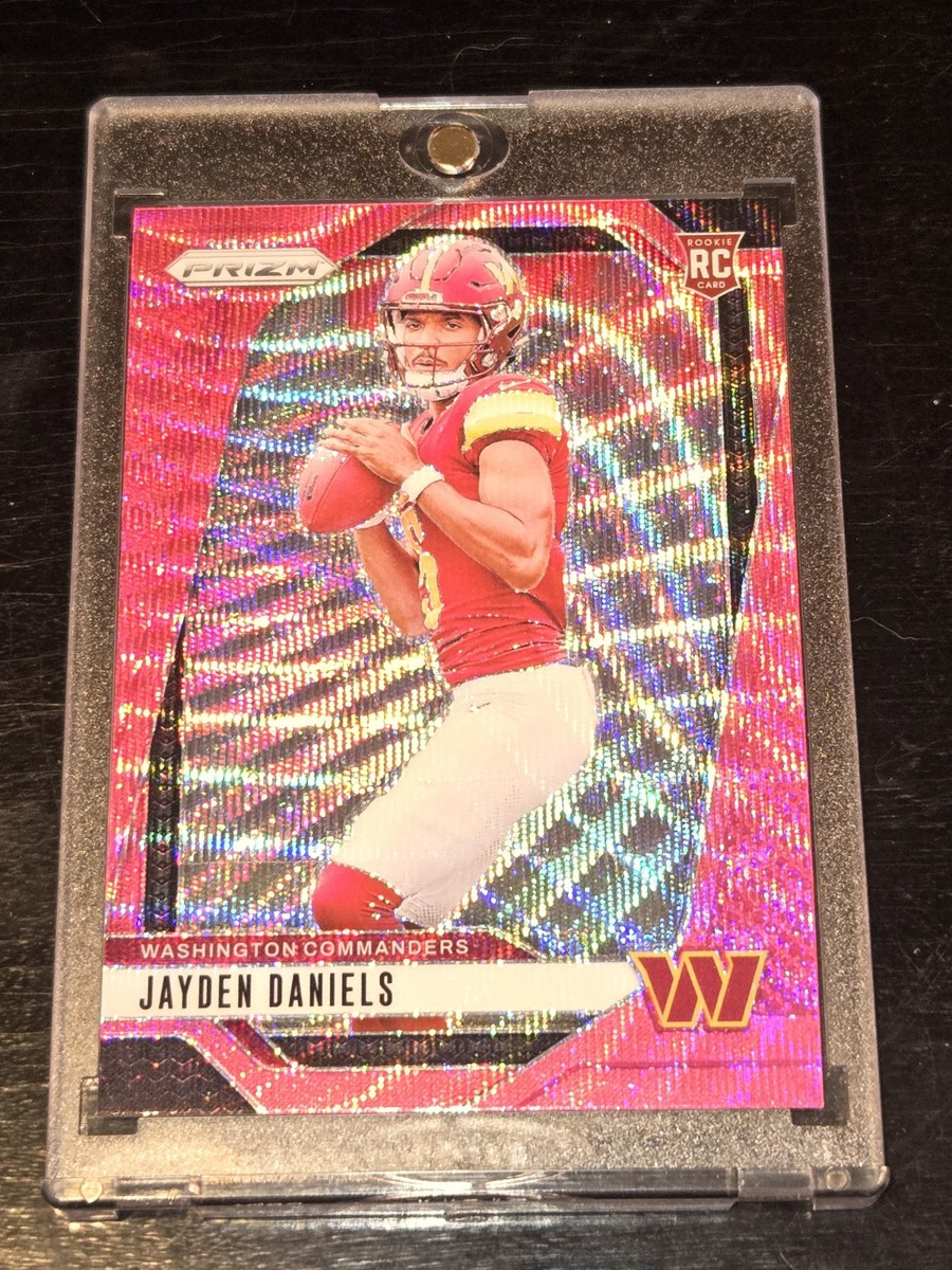 2024 Panini Prizm Football Jayden Daniels PINK WAVE PRIZM ROOKIE