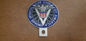 Vintage Sports Car Club of America (VSCCA) Grille Badge