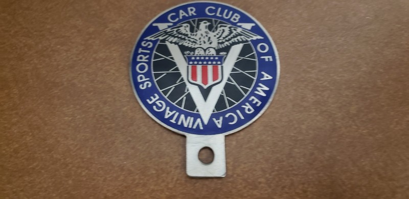 Vintage Sports Car Club of America (VSCCA) Grille Badge