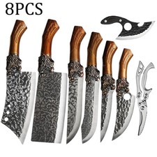 8 PCS Professional Chef Knife Set Stainless Steel Forged Kitchen Knives