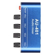 Mini Stereo Mixer 4 In 1 Out Volume Adjustment 3.5mm Sound Selector Amplifier Fo