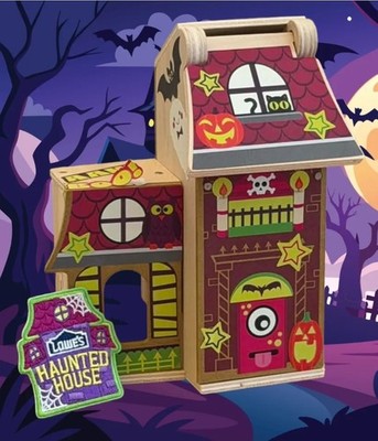 Lowe s HAUNTED HOUSE DIY Kids Workshop Kit With Patch SEPTEMBER 2026 NEW