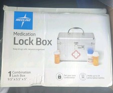 Medline Medication Lock Box Programmable Combination Removable Tray Fr Ship