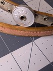 Vintage Queen 7" Wood Embroidery Cross Stitch Hoop Felt Lined Tension Wheel READ — photo 3
